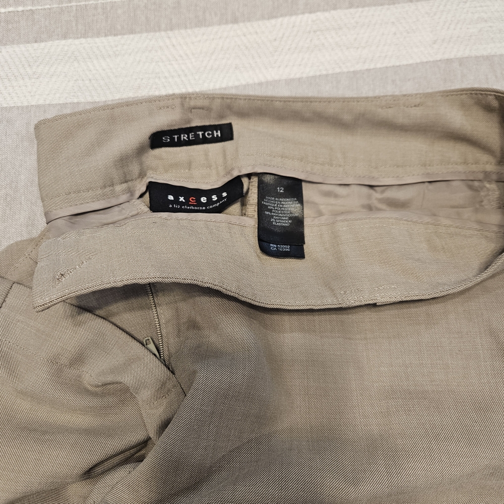 Axcess Womens Tan Wide Leg Trousers